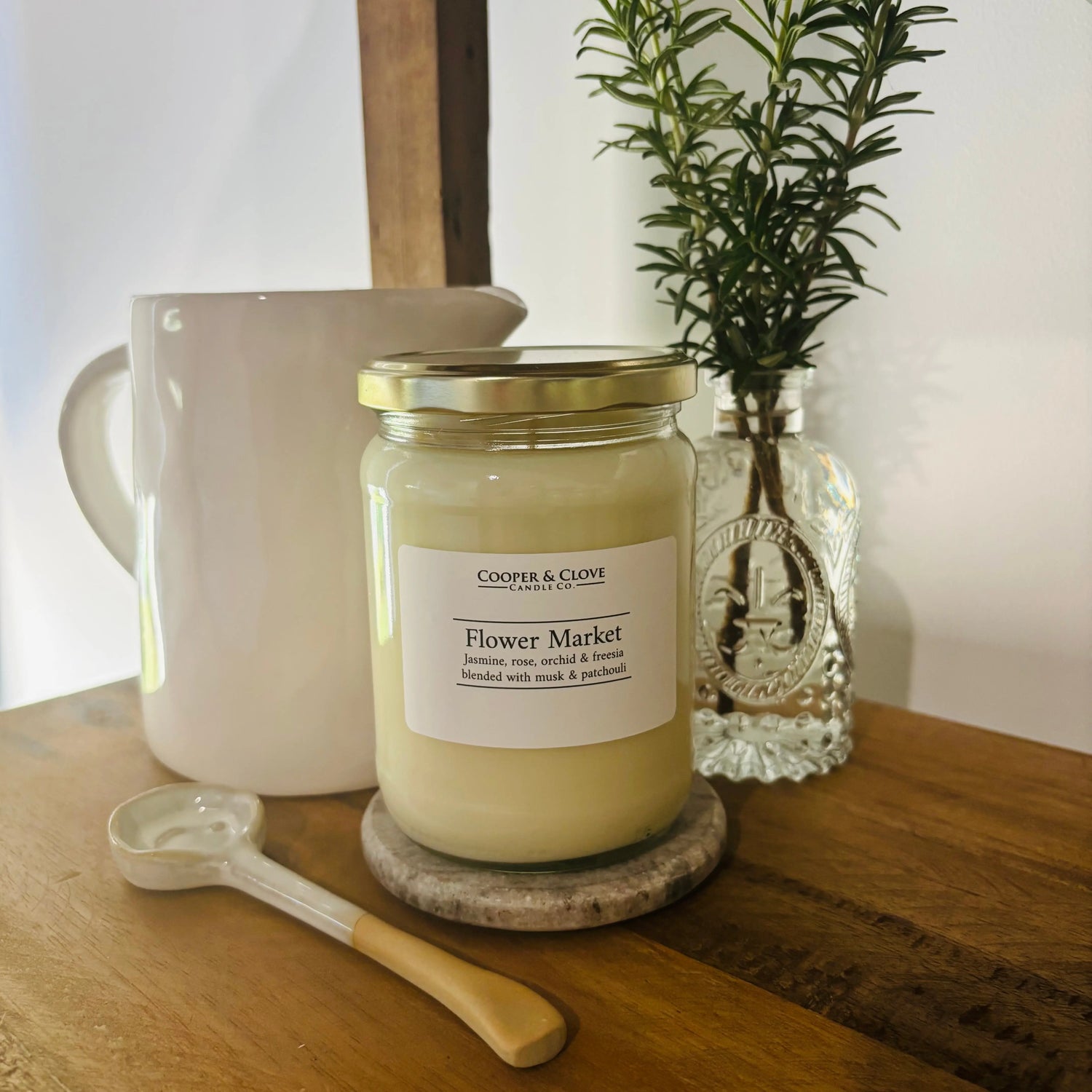 Floral Scented Candle Flower Market Cooper & Clove